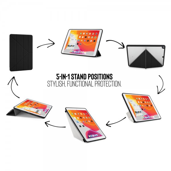 Pipetto iPad 10.2 (gen 7/8/9) Etui Origami Svart