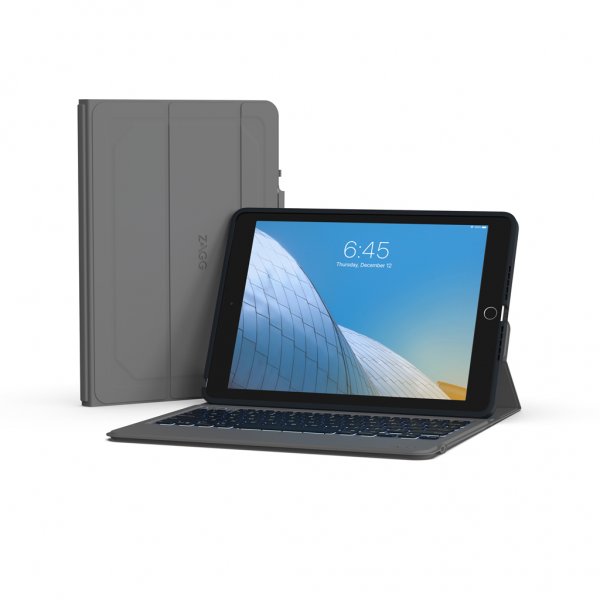 Zagg iPad 10.2 Etui med tastatur Rugged Messenger Keyboard Charcoal