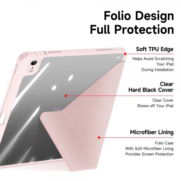 Dux Ducis iPad 10.9 (gen 10)/iPad 11 (A16) Etui Magi Series Rosa