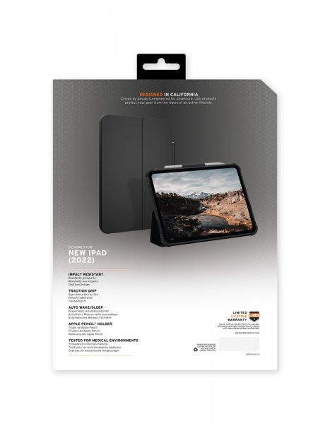 Urban Armor Gear (UAG) iPad 10.9 (gen 10)/iPad 11 (A16) Etui Plyo Folio Black/Ice