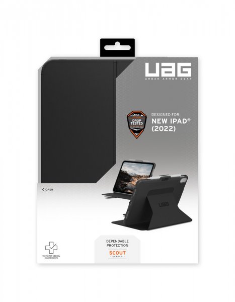 Urban Armor Gear (UAG) iPad 10.9 (gen 10)/iPad 11 (A16) Etui Scout Folio Svart
