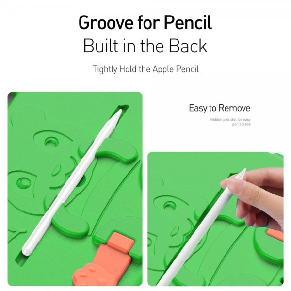Dux Ducis iPad 10.9 (gen 10)/iPad 11 (A16) Deksel Panda Grønn