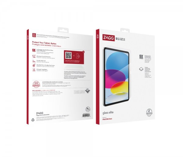 Zagg InvisibleShield iPad 10.9 (gen 10)/iPad 11 (A16) Skjermbeskytter Glass Elite