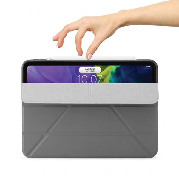 Pipetto iPad Pro 11 (gen 2/3/4) Origami Veske Grå