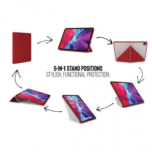 Pipetto iPad Pro 12.9 (gen 4/5/6) Origami Sak Rød