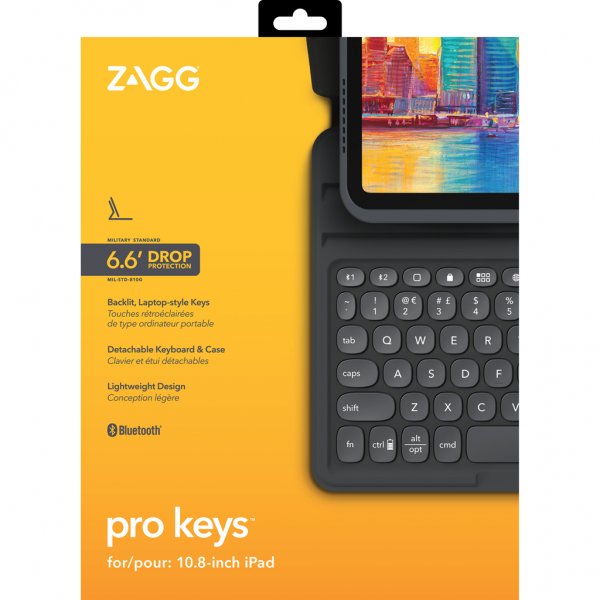 Zagg iPad Air 10.9 (gen 4/5) Etui Med tastatur Pro Keys Svart Grå