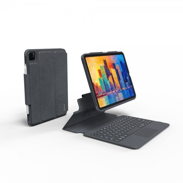 Zagg iPad Air 10.9/iPad Pro 11 Etui med tastatur Pro Keys Trackpad Nordic Charcoal