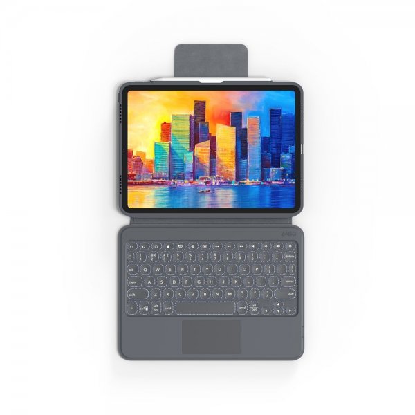 Zagg iPad Air 10.9/iPad Pro 11 Etui med tastatur Pro Keys Trackpad Nordic Charcoal