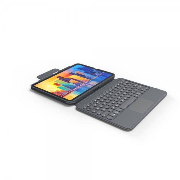 Zagg iPad Air 10.9/iPad Pro 11 Etui med tastatur Pro Keys Trackpad Nordic Charcoal