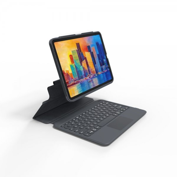 Zagg iPad Air 10.9/iPad Pro 11 Etui med tastatur Pro Keys Trackpad Nordic Charcoal