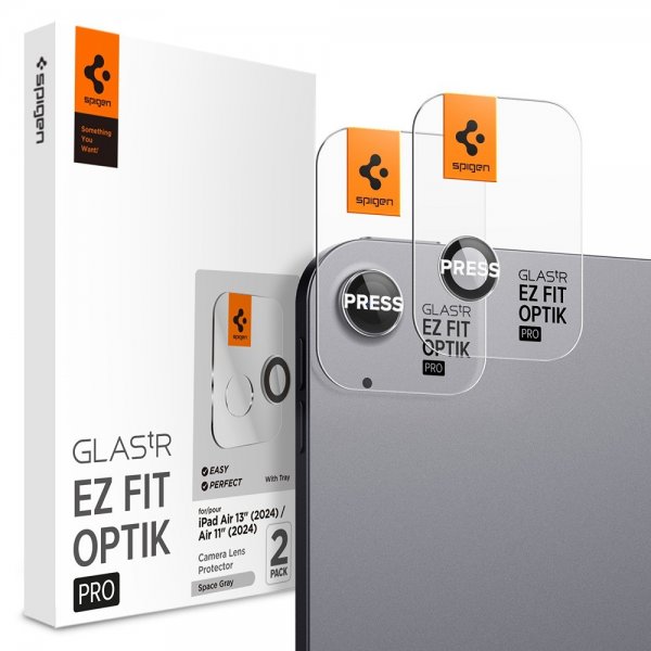 Spigen iPad Air 11 (M2/M3)/iPad Air 13 (M2/M3) Kamerabeskytter GLAS.tR EZ Fit Optik Pro Space Grey