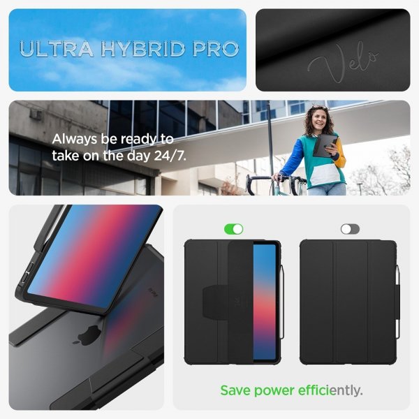 Spigen iPad Air 13 (M2/M3) Etui Ultra Hybrid Pro Svart