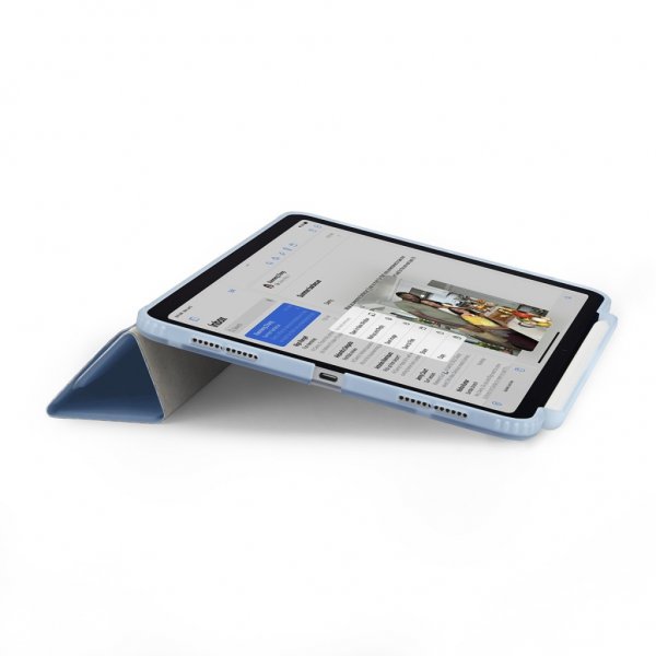Pipetto iPad Air 13 (M2/M3) Etui Origami No3 Pencil Case Lyseblå