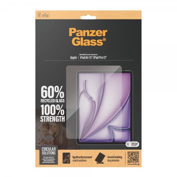 PanzerGlass iPad Air 13 (M2/M3)/iPad Pro 13 (M4/M5) Skjermbeskytter Ultra-Wide Fit