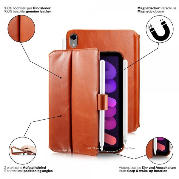 Kavaj iPad mini (gen 6)/iPad mini (A17 Pro) Etui London Brun