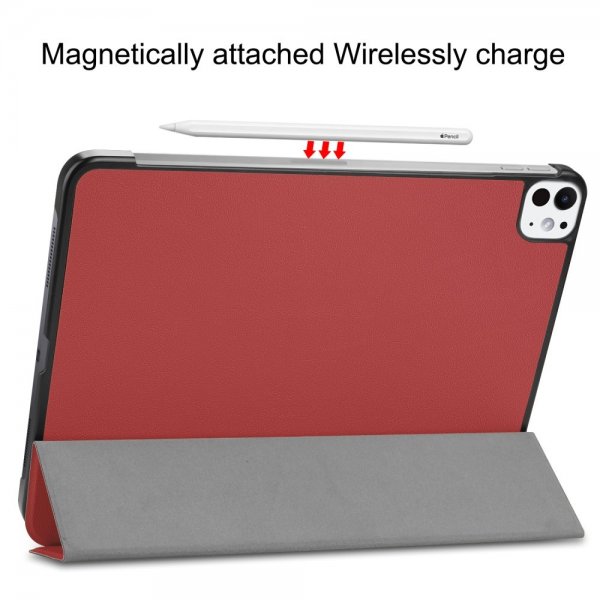 iPad Pro 11 (M4/M5) Etui Trifold Rød
