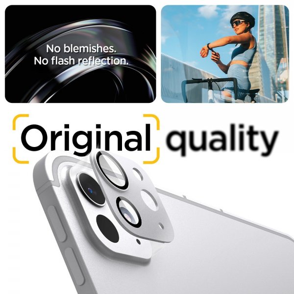 Spigen iPad Pro 11 (M4/M5)/iPad Pro 13 (M4/M5) Kamerabeskytter Glas.tR EZ Fit Optik Metal Sølv