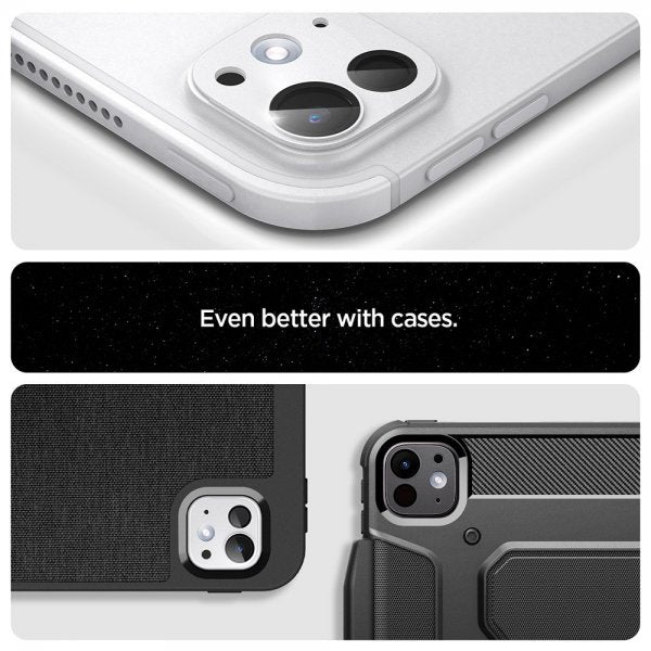Spigen iPad Pro 11 (M4/M5)/iPad Pro 13 (M4/M5) Kamerabeskytter Glas.tR EZ Fit Optik Metal Sølv