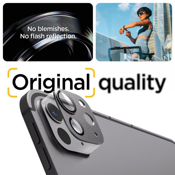 Spigen iPad Pro 11 (M4/M5)/iPad Pro 13 (M4/M5) Kamerabeskytter Glas.tR EZ Fit Optik Metal Space Black