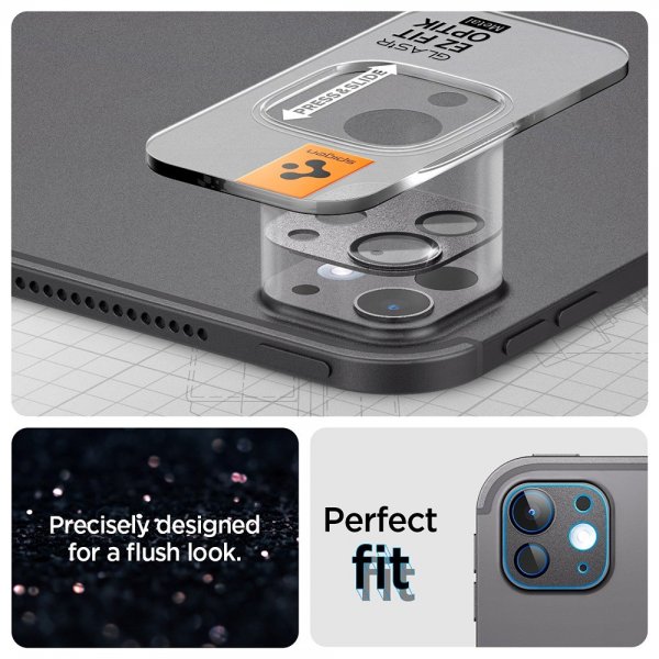 Spigen iPad Pro 11 (M4/M5)/iPad Pro 13 (M4/M5) Kamerabeskytter Glas.tR EZ Fit Optik Metal Space Black