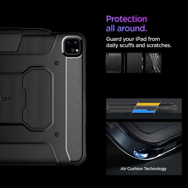 Spigen iPad Pro 13 (M4/M5) Etui Rugged Armor Pro Svart