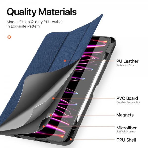 Dux Ducis iPad Pro 13 (M4/M5) Etui Domo Series Blå