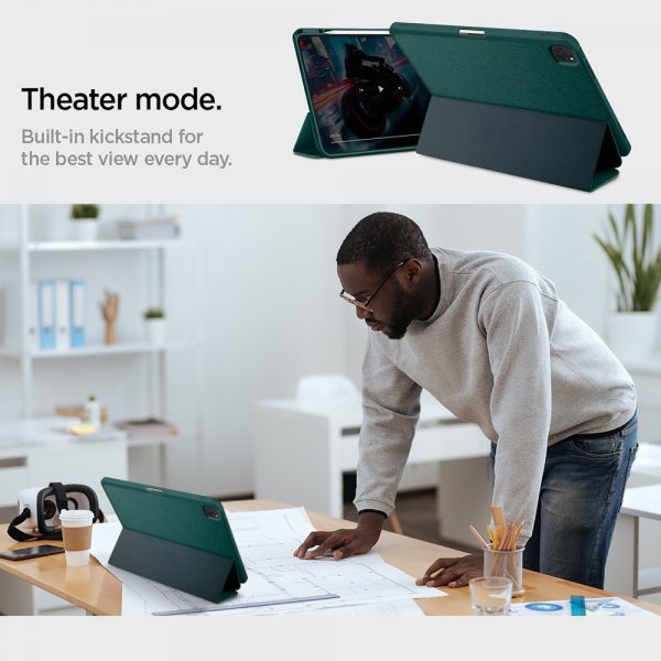 Spigen iPad Pro 13 (M4/M5) Etui Urban Fit Midnight Green