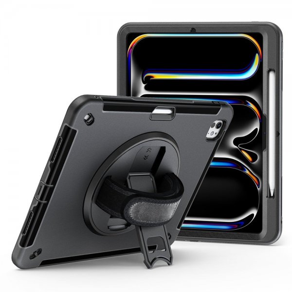 4smarts iPad Pro 13 (M4/M5) Deksel Rugged Case Grip Svart