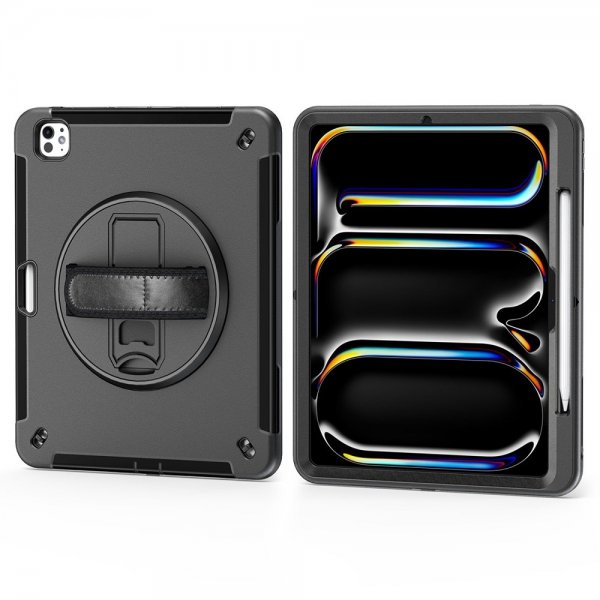 4smarts iPad Pro 13 (M4/M5) Deksel Rugged Case Grip Svart