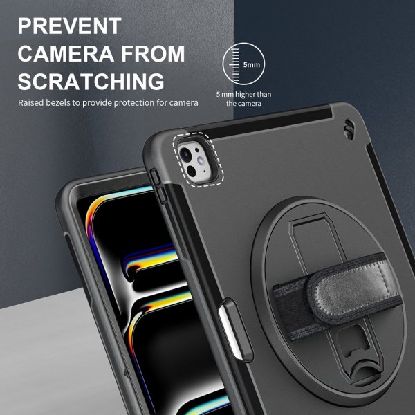 4smarts iPad Pro 13 (M4/M5) Deksel Rugged Case Grip Svart