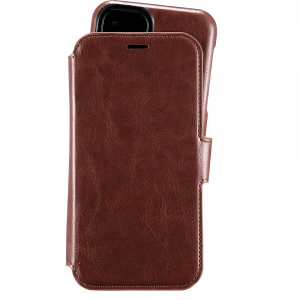 holdit iPhone 11 Etui Berlin Löstagbart Deksel Dark Brown