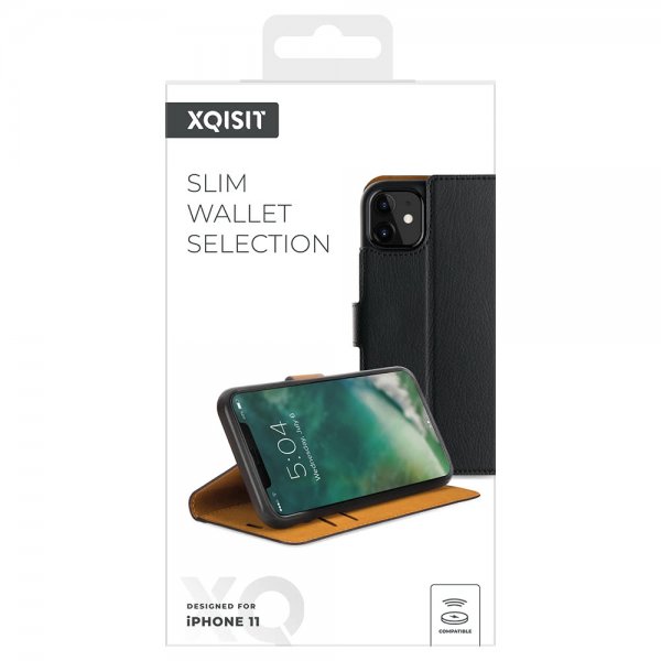 Xqisit iPhone 11 Etui Slim Wallet SelecTion Svart