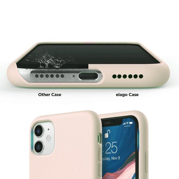 Rvelon iPhone 11 Deksel Silikon Beige
