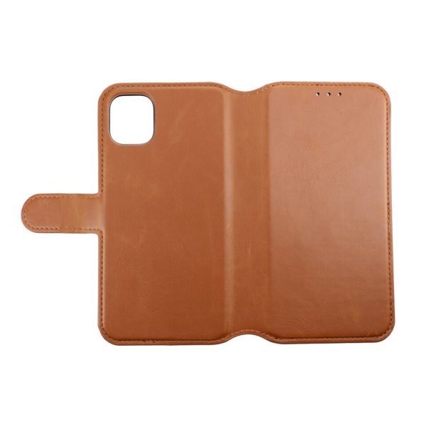 Rvelon iPhone 11 Etui Detachable Wallet Case Brun