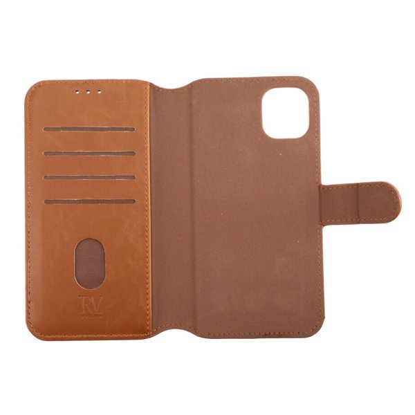 Rvelon iPhone 11 Etui Detachable Wallet Case Brun