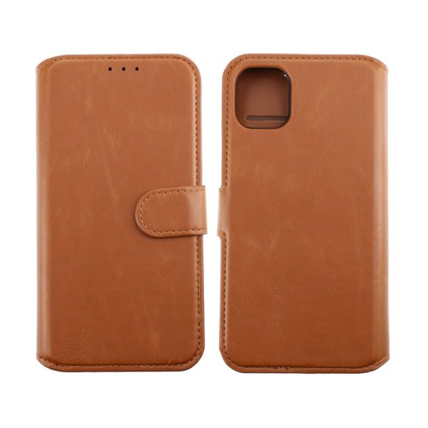 Rvelon iPhone 11 Etui Detachable Wallet Case Brun