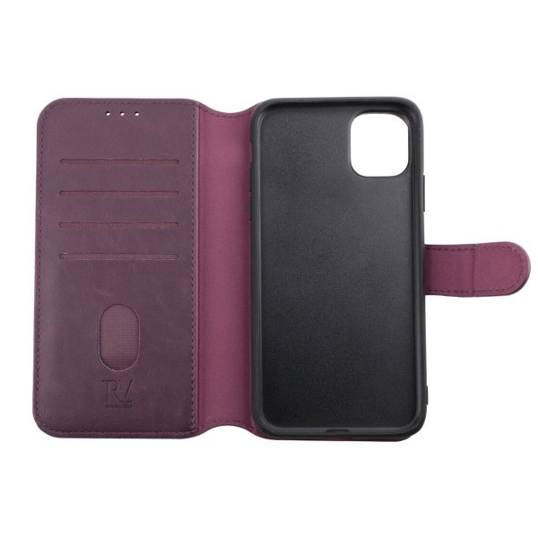 Rvelon iPhone 11 Etui Detachable Wallet Case Lilla
