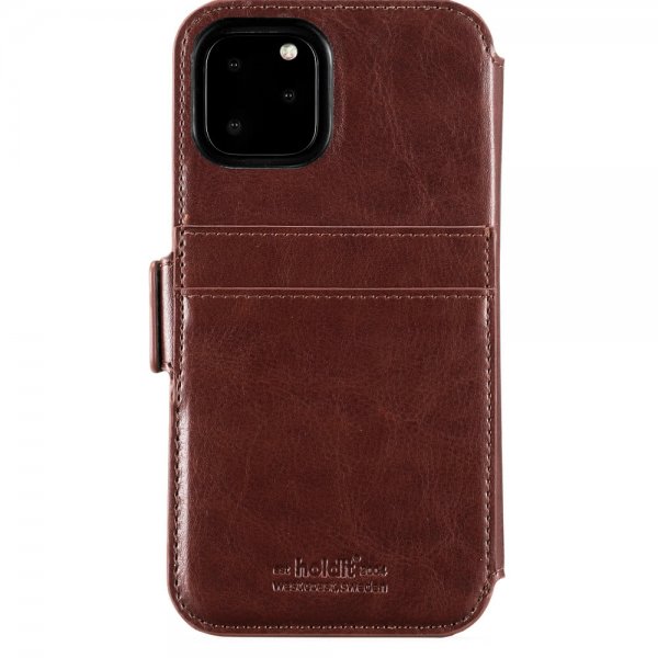 holdit iPhone 11 Pro Etui Berlin Löstagbart Deksel Mörkbrun