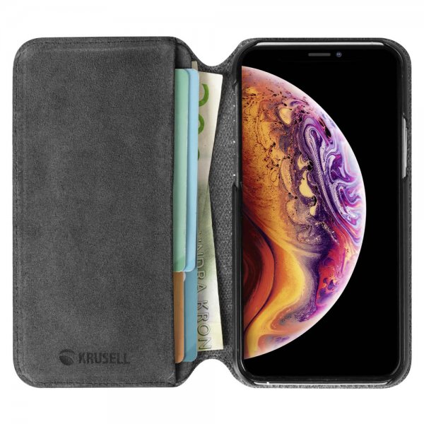 Krusell iPhone 11 Pro Etui Broby PhoneWallet Stone