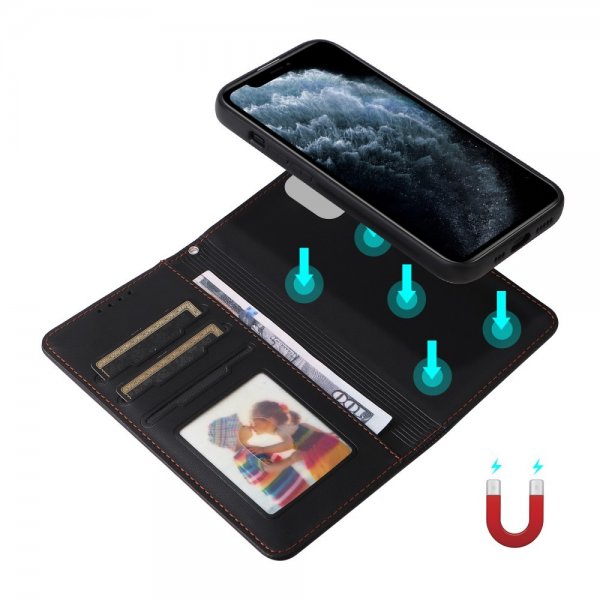 Betopnice iPhone 11 Pro Etui Avtagbart Deksel 005 Svart