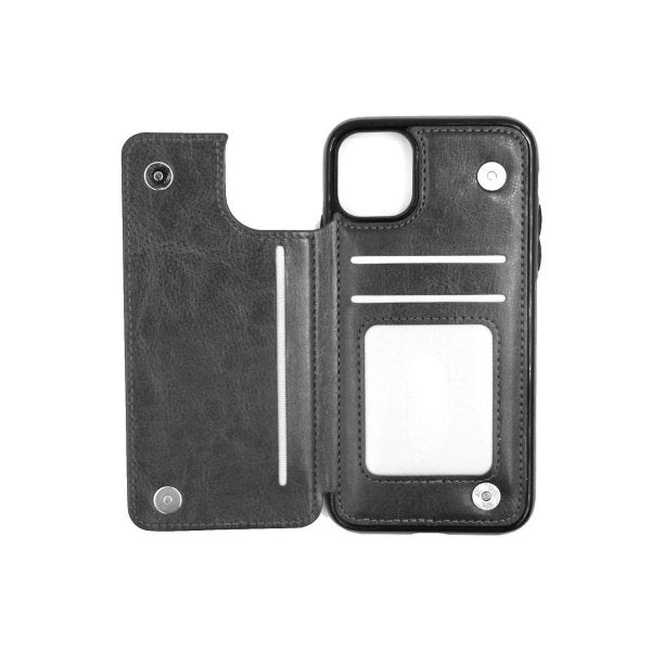 iPhone 11 Pro Max Deksel Kortlomme Utside Svart