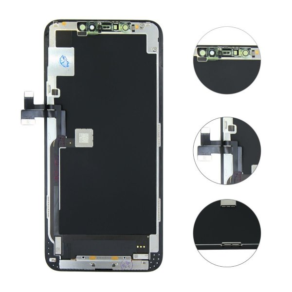 iPhone 11 Pro Max OLED Skjerm - Svart (tatt fra en ny iPhone)