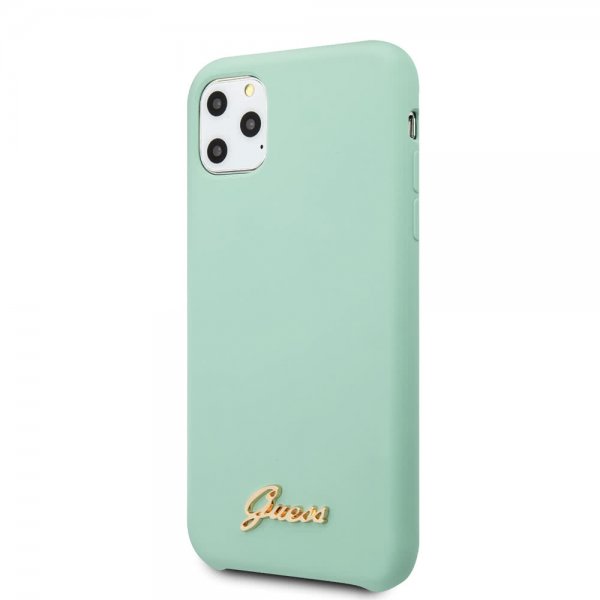 Guess iPhone 11 Pro Max Deksel Silikoni Cover Vintage Grønn