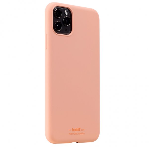 holdit iPhone 11 Pro Max Deksel Silikon Pink Peach