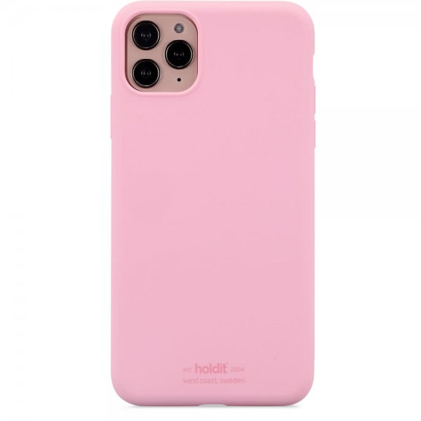 holdit iPhone 11 Pro Max Deksel Silikon Rosa