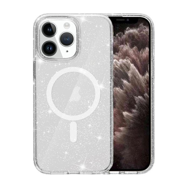 Rvelon iPhone 11 Pro Deksel Glitter MagSafe Transparent