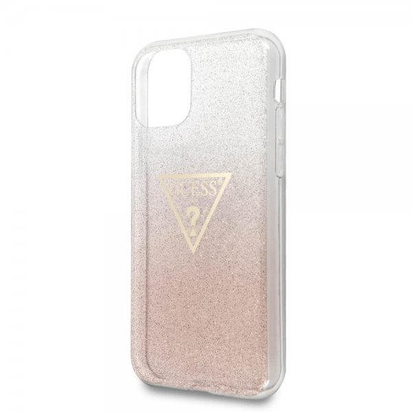 Guess iPhone 11 Pro Deksel Solid Glitter Cover Rosa
