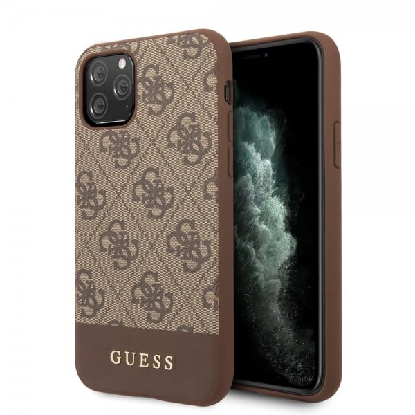 Guess iPhone 11 Pro Deksel Stripe Cover Brun
