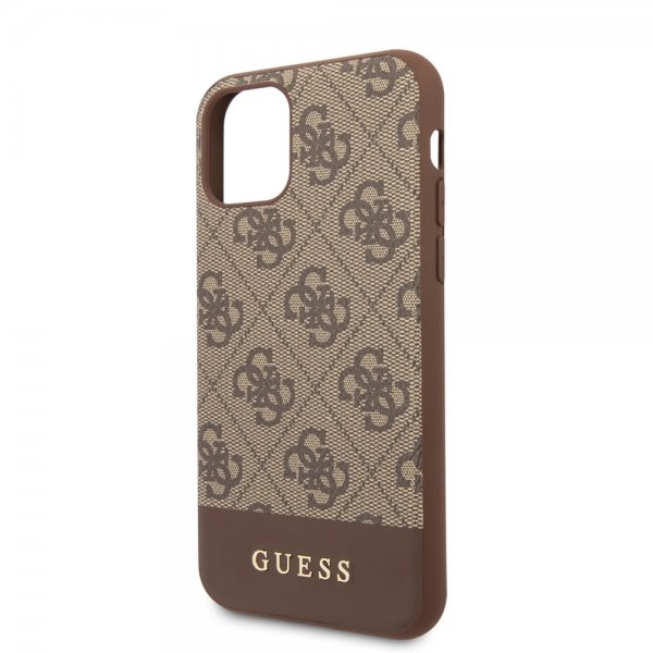 Guess iPhone 11 Pro Deksel Stripe Cover Brun