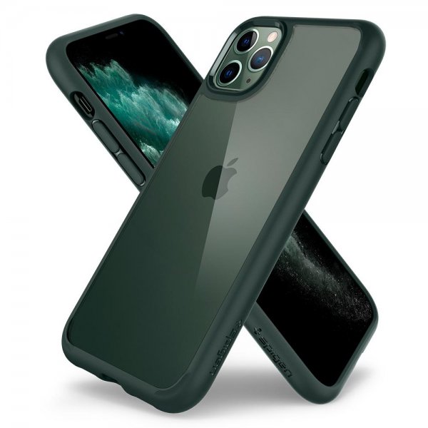 Spigen iPhone 11 Pro Deksel Ultra Hybrid Midnight Green